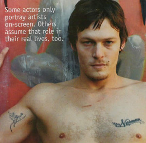 Anonymous asked: “Does Norman Reedus really have a swastika?”