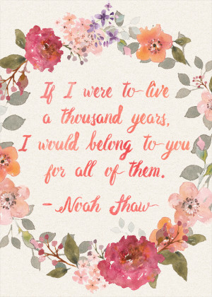 thousand years noah shaw