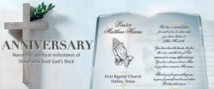 Pastor Anniversary Ordination Crystal