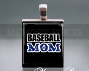 Baseball Mom Scrabble Tile Pendant with Silver Ball Chain ...