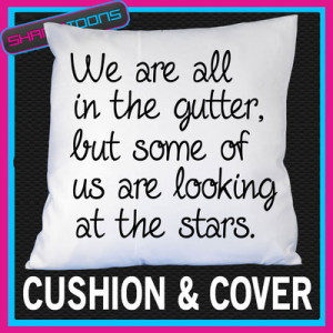 OSCAR WILDE FAMOUS QUOTE GIFT SATIN FEEL CUSHION COVER & FILLING ...