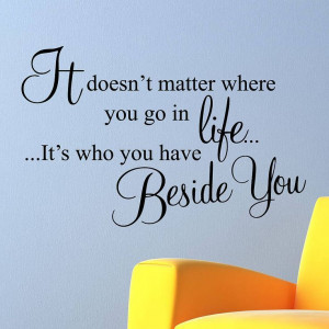 Beside You' Wall Sticker Quote