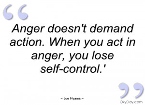 Anger doesn’t demand action