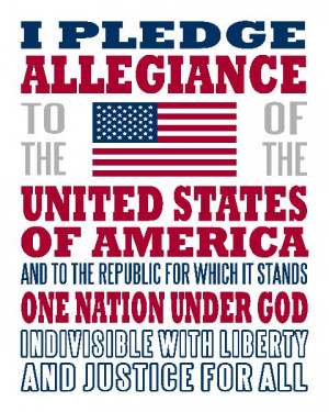 Pledge Allegiance - Printable Poster... for my kids who are just ...