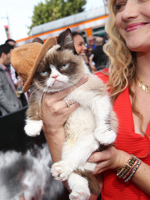 ... Cat Hit the Red Carpet in Mini Pharrell Hat at the MTV Movie Awards