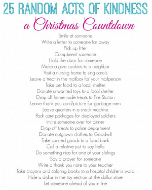 Good Deed Christmas Countdown - The Happier Homemaker