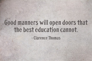 Clarence Thomas Quote About Manners