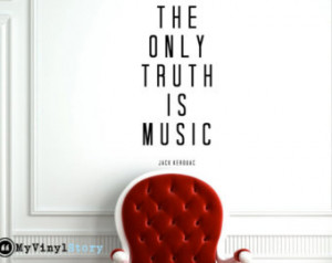 Kerouac Inspiring Typography Wall Decal Quote 