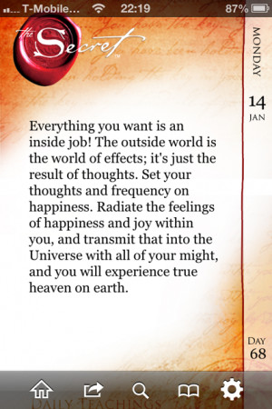 Monday's inspirational quotes with the Secret daily teachings