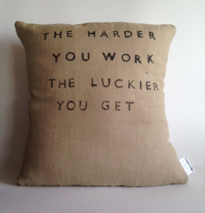 Decorative Throw Pillow - Inspirational Quote Natural Linen Pillow ...