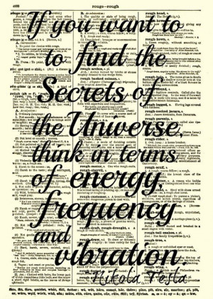 Nikola Tesla Quote, Energy, Frequency and Vibration, Wall Decor, Art ...