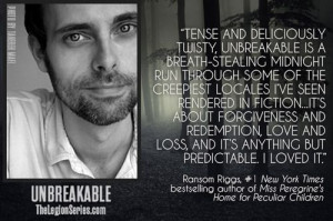 Unbreakable hits stores today. See what Ransom Riggs had to say about ...