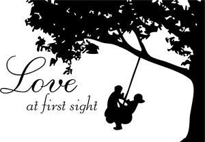 Love-at-First-Sight-Swing-Cute-Decor-vinyl-wall-decal-quote-sticker ...