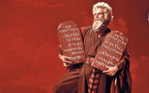 Charlton Heston as Moses in 'The Ten Commandments’