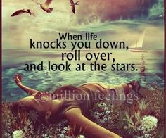 Quotes / When life knocks you down, roll over and look at the stars.