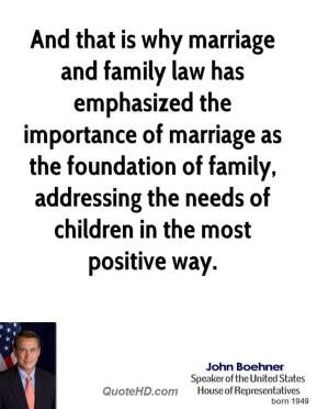 why marriage and family law has emphasized the importance of marriage ...