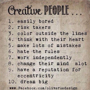 The creative ones” #eccentric is what most people call #weird # ...
