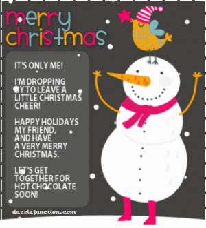 Christmas Snowman Hot Chocolate quote