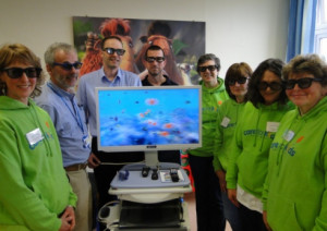 Pictured with the new 3D screen pain distraction system at the ...