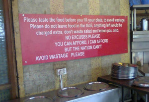 Motivational Wallpaper on Food Wastage : please taste the food before ...
