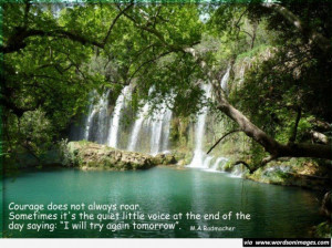 ... waterfall over the river with quote fresh nature pictures with quotes