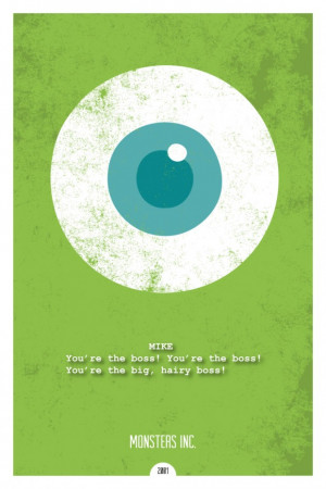Minimal Inspirational Pixar Movie Quote Posters