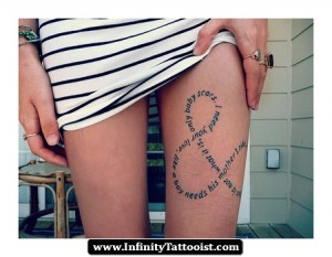 infinity symbol with quote tattoo 09