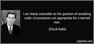 am clearly vulnerable on the question of socializing under ...