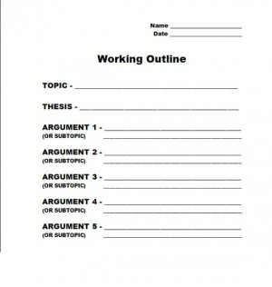 Picture of Your Working Outline
