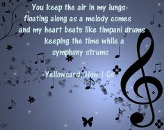 yellowcard, great band; how I go, great song; Big Fish, good movie ...