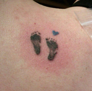 Miscarriage Footprint Tattoos Memorial footprint tattoo...after a ...