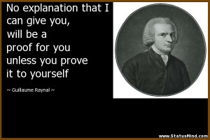 No explanation that I can give you, will be a proof for you unless you ...