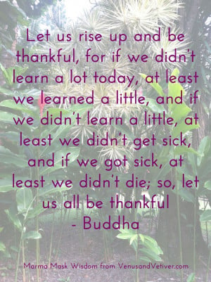 Let us rise up and be thankful, for if we didn't learn a lot today ...