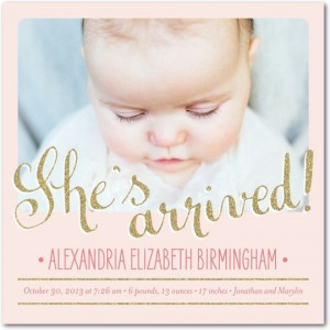 ... : Chenille - Girl Photo Birth Announcements in Chenille | Petite Alma