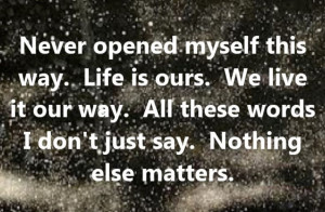 Metallica - Nothing Else Matters - song lyrics, song quotes, songs ...