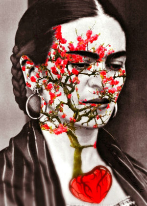 Frida Kahlo Art Photomontage Print Quote Original by ARTDECADENCE