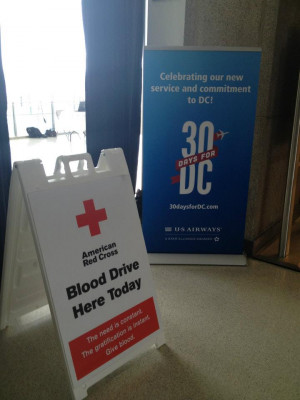 Blood Drive in DCA with the American Red Cross