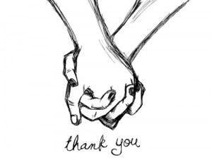 drawing couple cute thank you holding hands