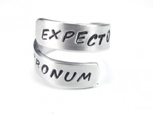 EXPECTO PATRONUM Harry Potter Quote Ring by ClintonStudios on Etsy, $ ...