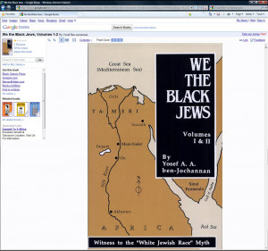 ... blog venerating anti-Semites Yosef ben-Jochannan and Louis Farrakhan