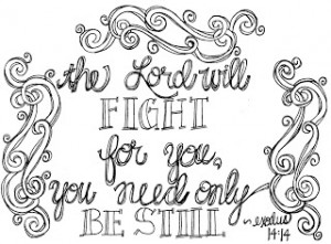 Scripture Coloring Page- Be Still