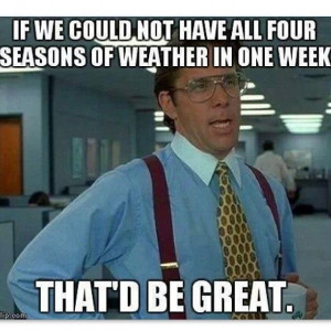 Four seasons of weather in one week
