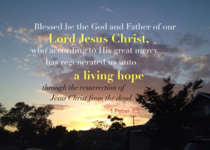 ... Verses » 1 Peter 1:3 Blessed be the God and Father of our Lord Jesus