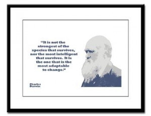 Poster with Charles Darwin quote.