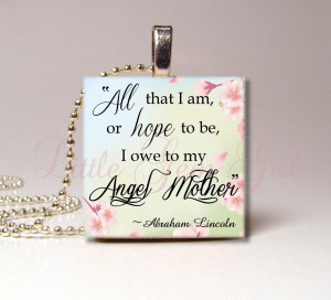 Mom In Heaven Quotes Mothers day quote necklace