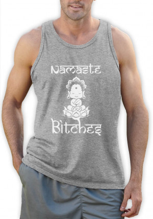 about Namaste Bitches Singlet Rude Funny Yoga Clothing Workout Quotes ...