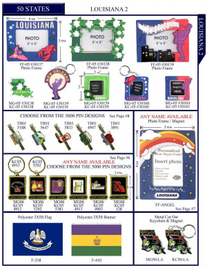 State Stock Lapel Pins - States: Louisiana - The Pelican State Pins