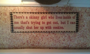 Skinny girl and cookies