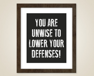 Star wars movie quote print - 8 x 10 print - You are unwise to lower ...