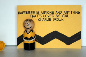 ... Charlie Brown peg dolls and added my favorite quotes from each